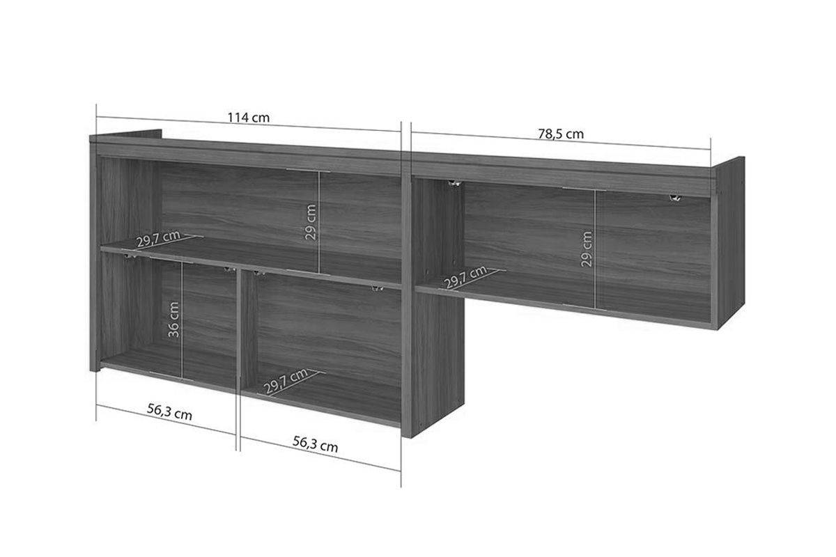 Armário Aéreo Cozinha Nesher Princesa c/2 Portas 200cm