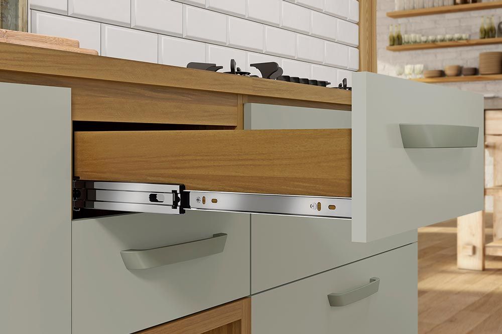 Balcão Cozinha Nesher Princesa c/1 Porta 2Gavs 120cm