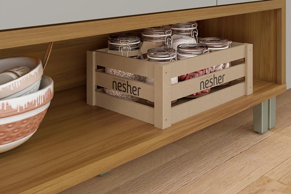 Balcão Cozinha Nesher Princesa c/1 Porta 2Gavs 120cm