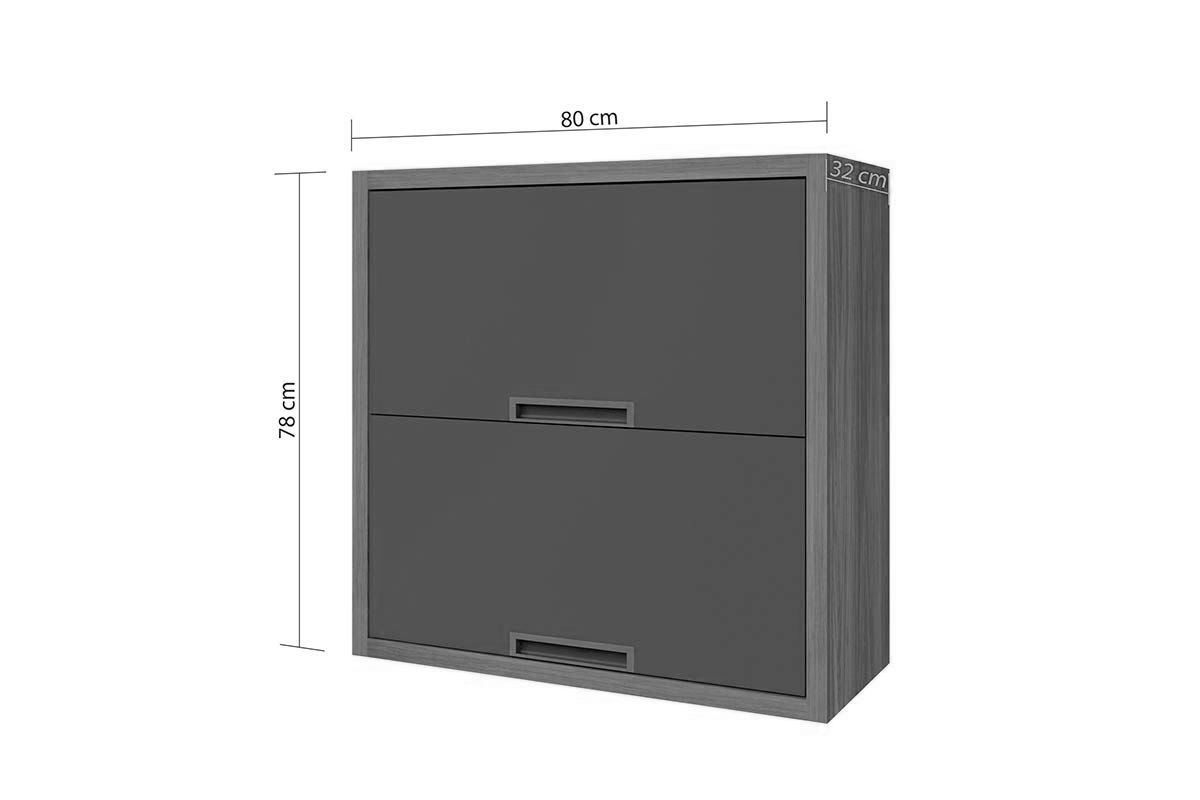 Armário Aéreo Cozinha Nesher Imperatriz c/2 Portas 80cm