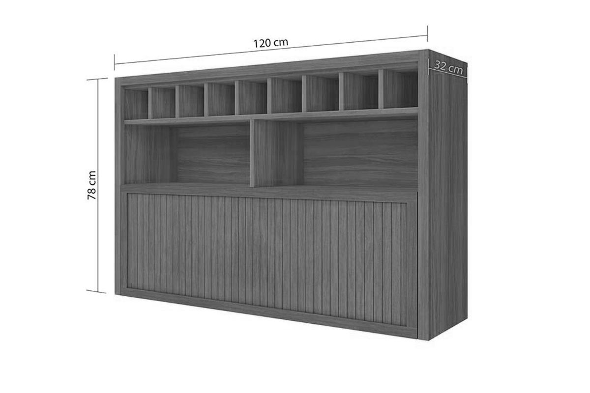 Armário Aéreo Cozinha Nesher Baronesa/Imperatriz c/1 Porta 120cm Armário Aéreo Cozinha Nesher Baronesa/Imperatriz c/1 Porta 120cm