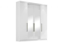 Guarda Roupa Solteiro 4 Portas (2 c/Espelho) e 4 Gavetas PH 1717 Herval