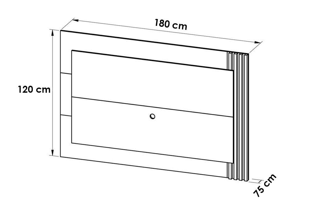Painel Home p/ TV até 65 Pol PL3001 180x120cm Tecno Mobili