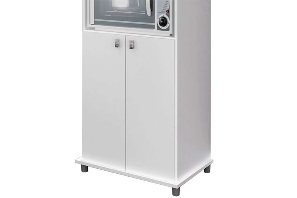 Balcão Multiuso Cozinha Movelbento AM1010 c/2 Portas e Nicho p/ Microondas 56cm
