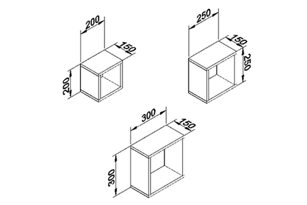 Cubo de Quarto Nicho Triplo AM 3078 - Movelbento Cubo de Quarto Nicho Triplo AM 3078 - Movelbento