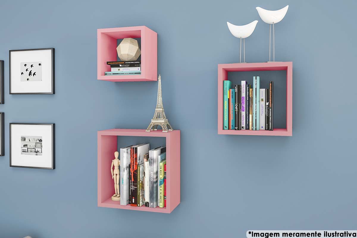 Cubo de Quarto Nicho Triplo AM 3078 - Movelbento Cubo de Quarto Nicho Triplo AM 3078 - Movelbento