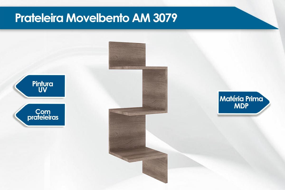 Prateleira Decorativa Nicho Canto AM3079 Movelbento Prateleira Decorativa Nicho Canto AM3079 Movelbento