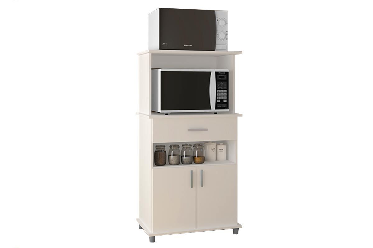 Balcão Multiuso Cozinha Movelbento ASM151 c/2 Portas e 1 Gaveta 66cm