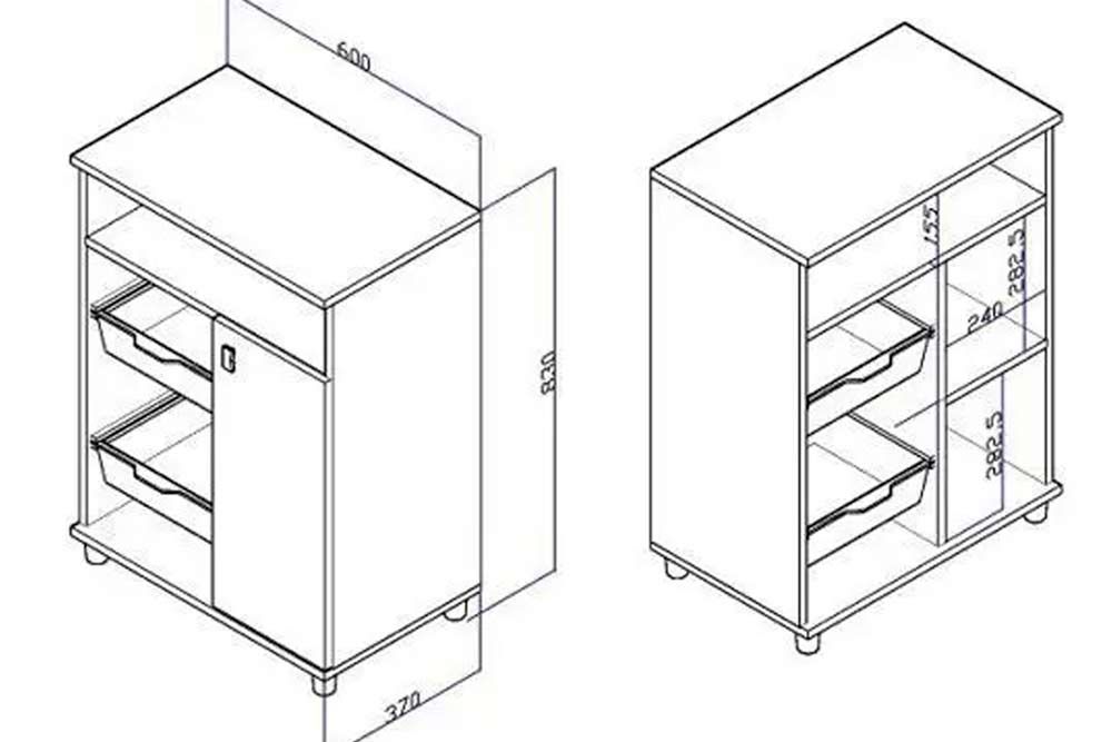 Balcão Fruteira Cozinha Movelbento FR2003 c/1 Porta 60cm