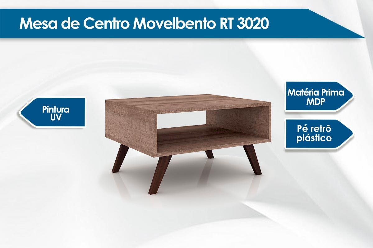 Mesa Centro Sala RT3020 c/1 Nicho Movelbento Mesa Centro Sala RT3020 c/1 Nicho Movelbento
