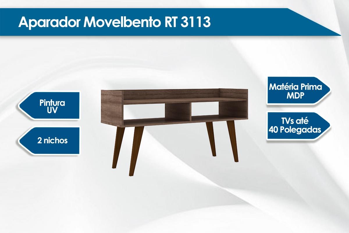 Aparador de Sala Jantar RT 3113 c/2 Nichos Movelbento Aparador de Sala Jantar RT 3113 c/2 Nichos Movelbento