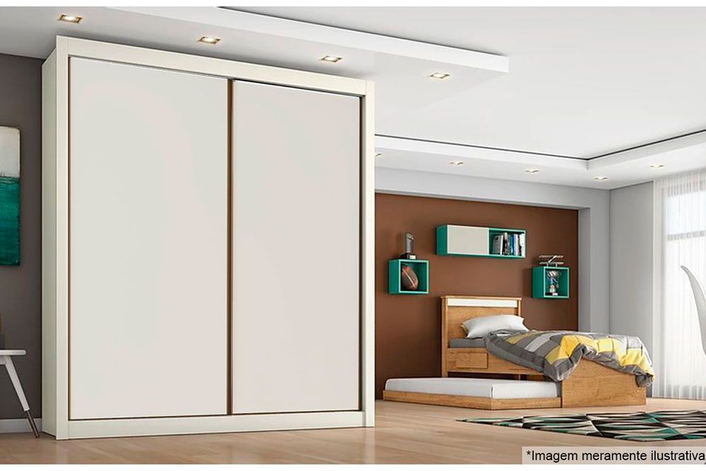 Guarda Roupa Solteiro 2 Portas e 4 Gavetas Zurique Europa Guarda Roupa Solteiro 2 Portas e 4 Gavetas Zurique Europa