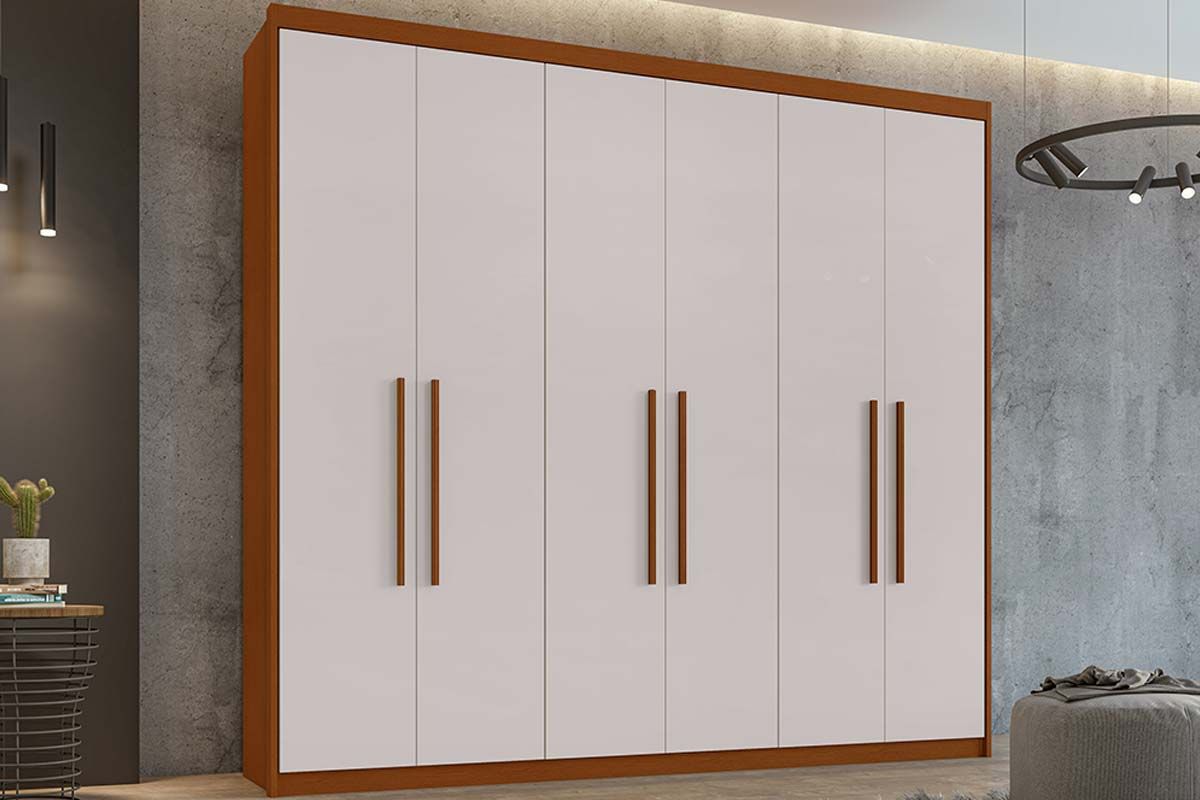 Guarda Roupa Casal 6 Portas e 5 Gavetas Áries Lopas