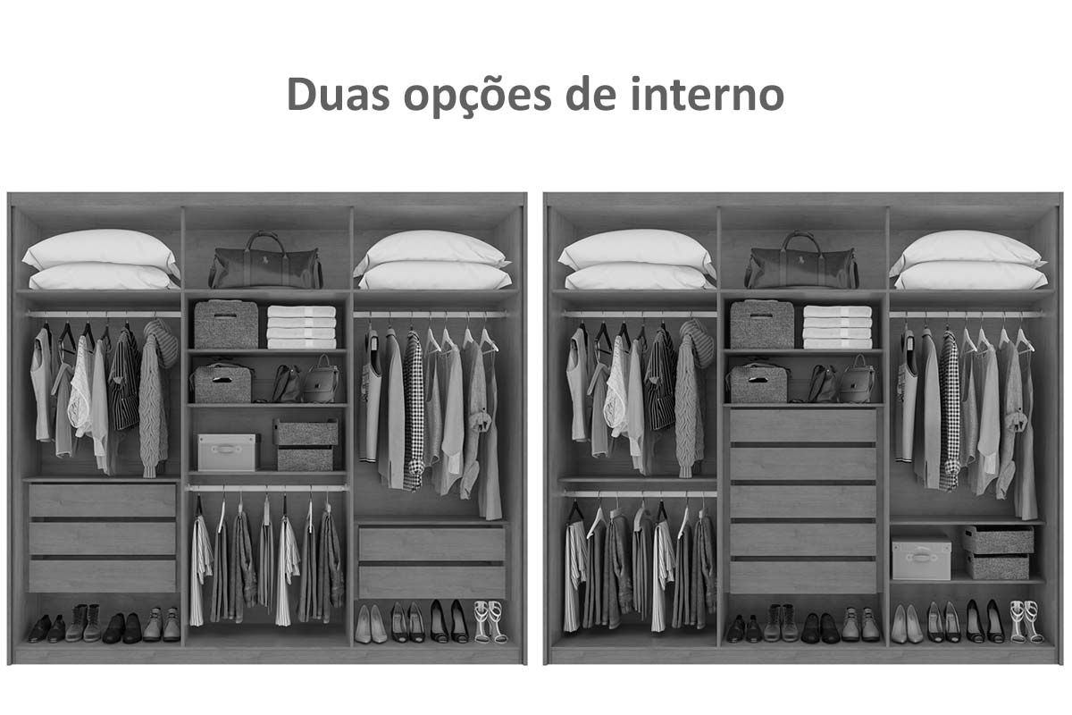 Guarda Roupa Casal 6 Portas e 5 Gavetas Áries Lopas Guarda Roupa Casal 6 Portas e 5 Gavetas Áries Lopas