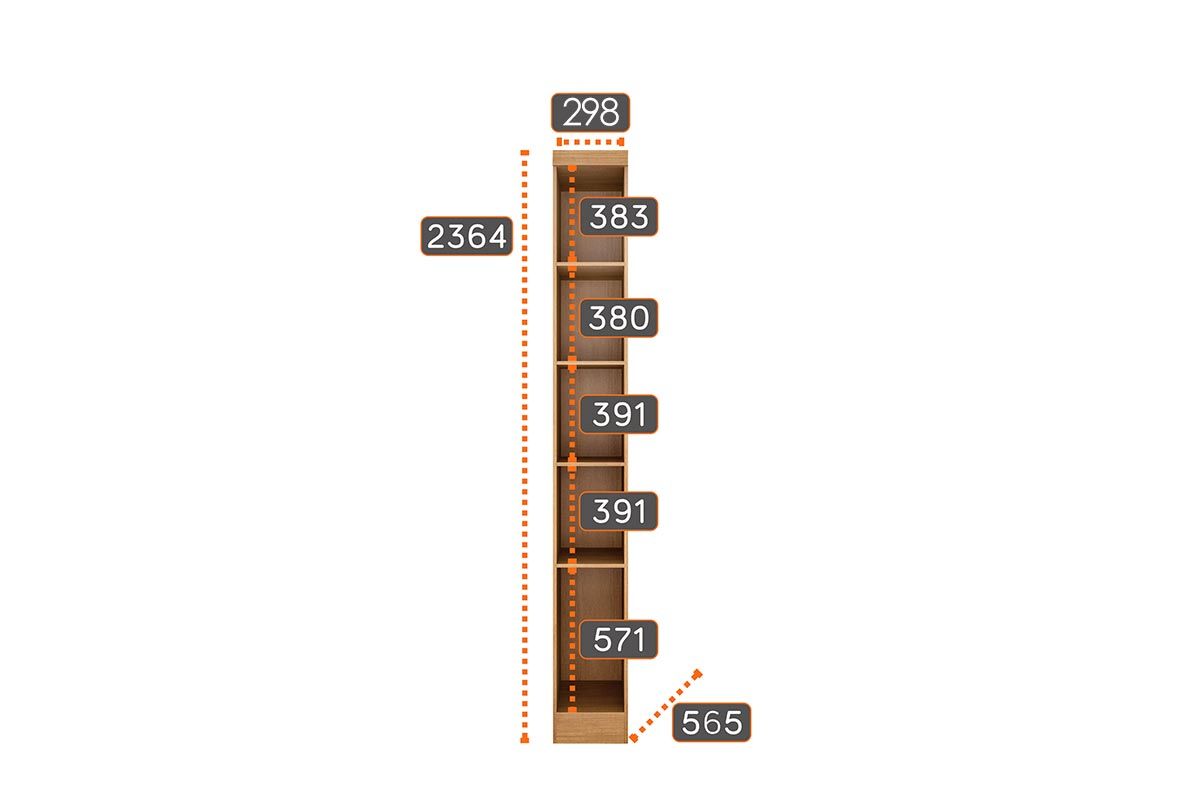 Modulado de Quarto Armário Cantoneira Rizon s/Portas N. Horizonte