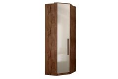 Modulado de Quarto Closet de Canto Oblíquo Rizon/Linea c/1 Porta N. Horizonte - Cacau Canela/Fendi