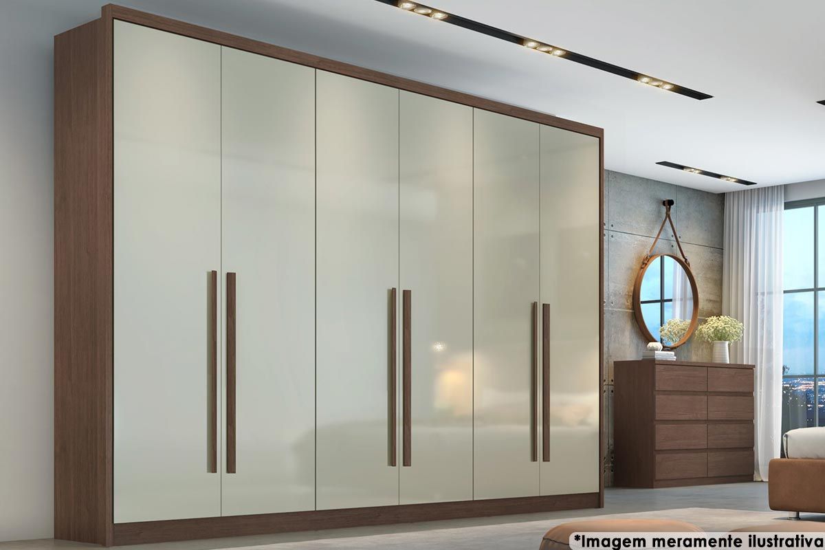 Guarda Roupa Casal 6 Portas 6Gavs Robust/Livorno N. Horizonte