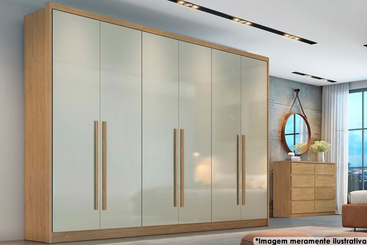 Guarda Roupa Casal 6 Portas 6Gavs Robust/Livorno N. Horizonte
