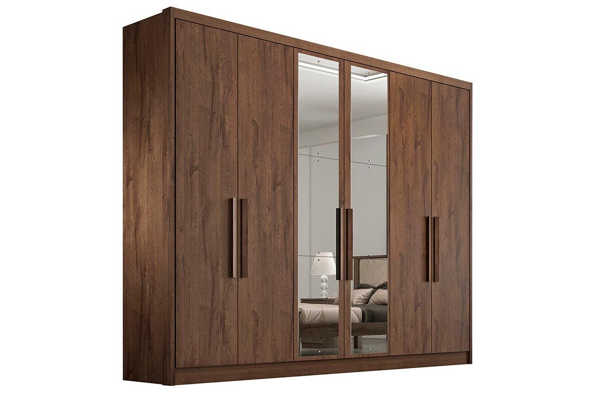 Guarda Roupa Casal 6 Portas c/Espelho 4Gavs Rizon/Linea N. Horizonte Guarda Roupa Casal 6 Portas c/Espelho 4Gavs Rizon/Linea N. Horizonte