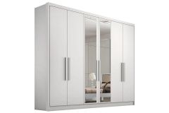 Guarda Roupa Casal 6 Portas c/Espelho 6Gavs Rizon/Linea N. Horizonte