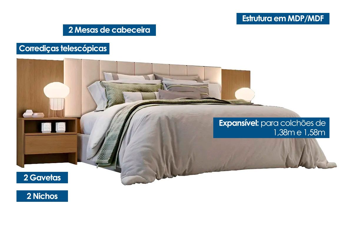 Cabeceira Box Madeirado N. Horizonte Casal Everest