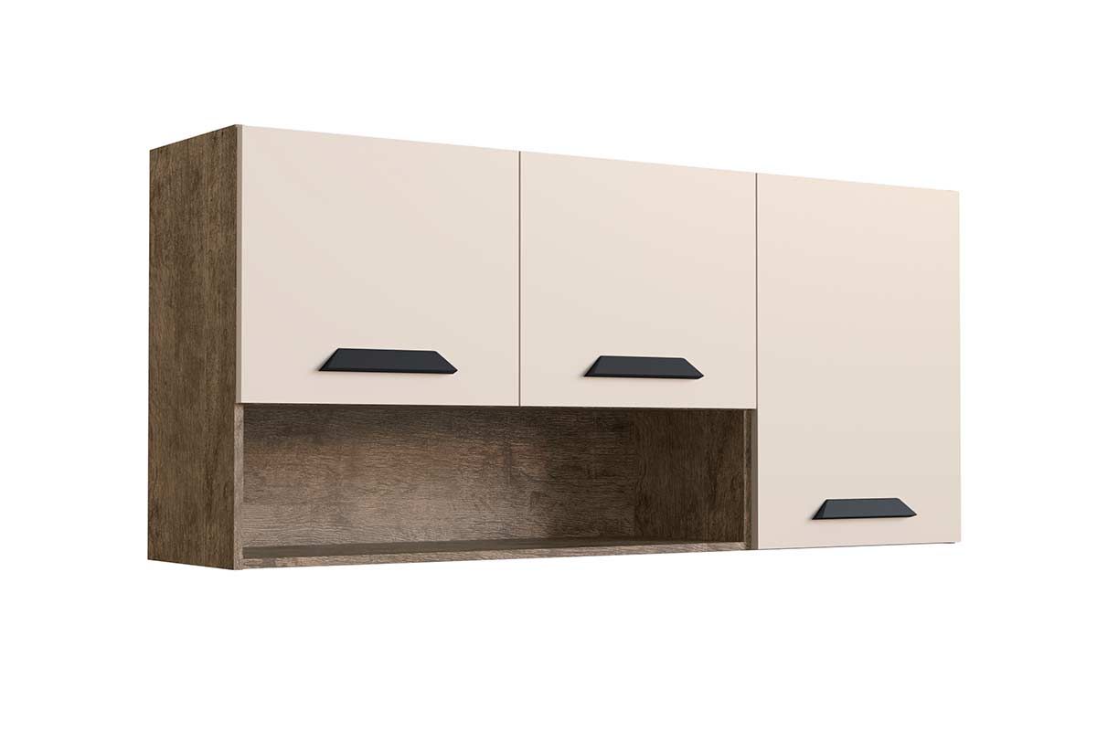Armário Aéreo Cozinha Genialflex Essência c/3 Portas 120cmDemolição/Off White