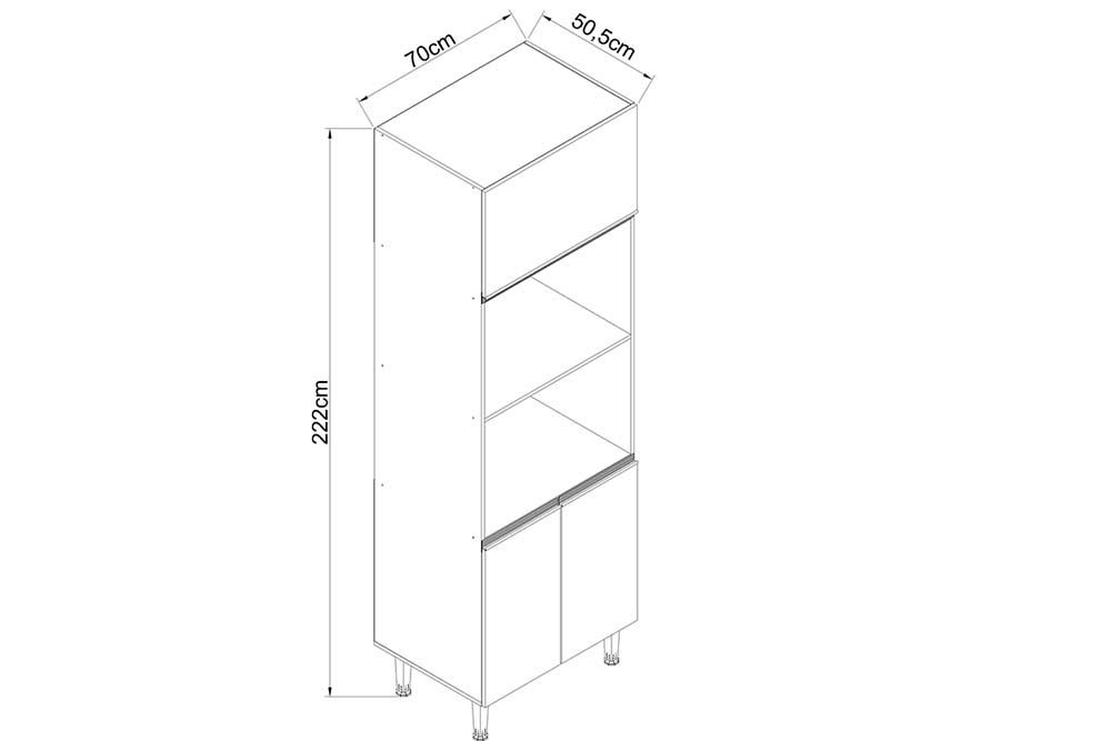 Paneleiro Cozinha Genialflex Conecta c/3 Portas 70cm Paneleiro Cozinha Genialflex Conecta c/3 Portas 70cm