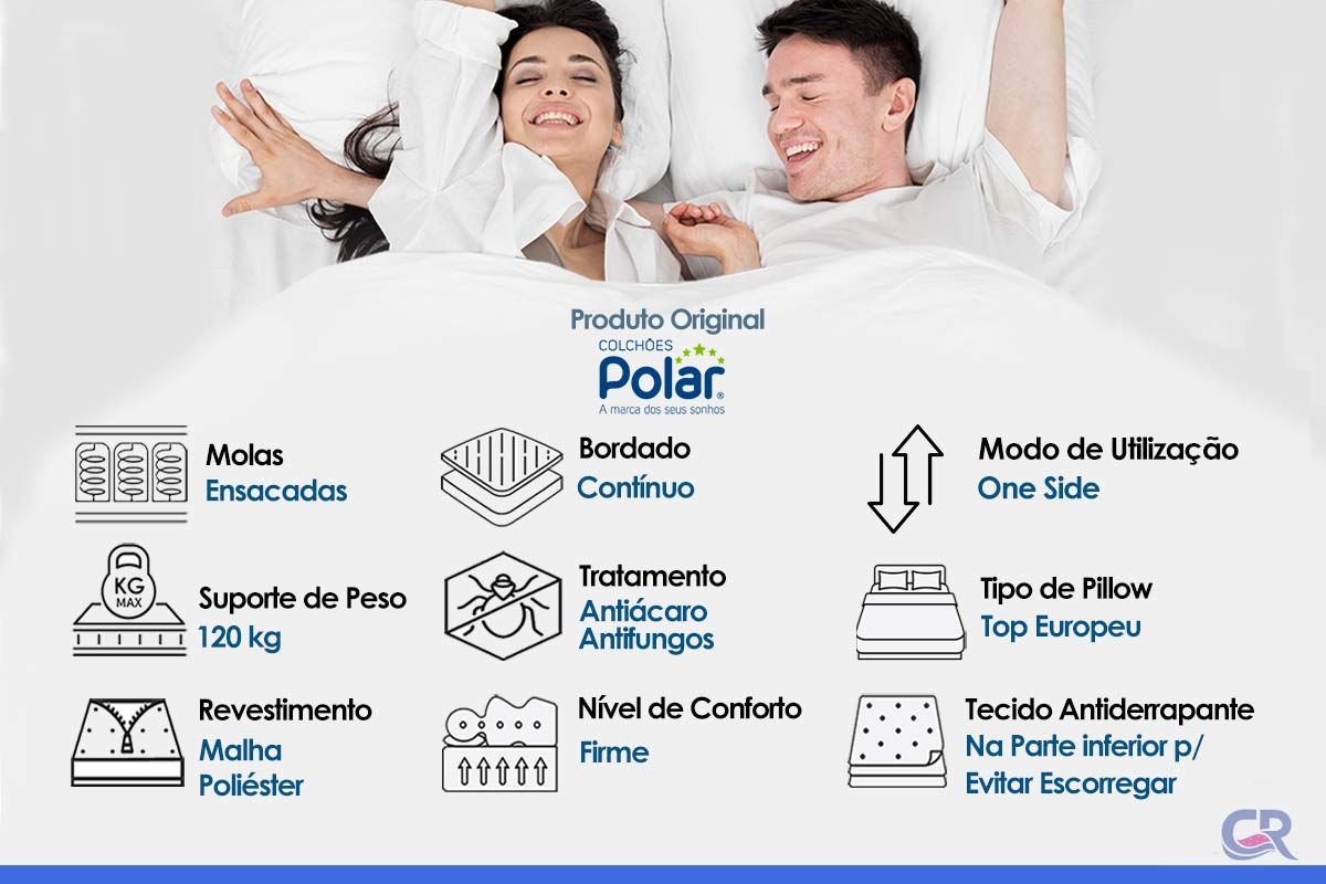 Colchão Molas Ensacadas Polar Safira