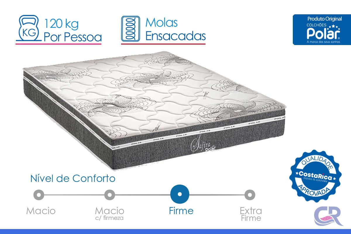 Colchão Molas Ensacadas Polar Safira
