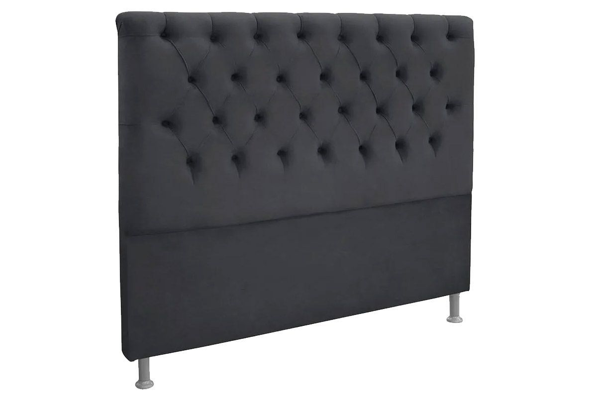 Cabeceira Box Estofada Simbal EmbaixatrizCasal - Suede Cinza