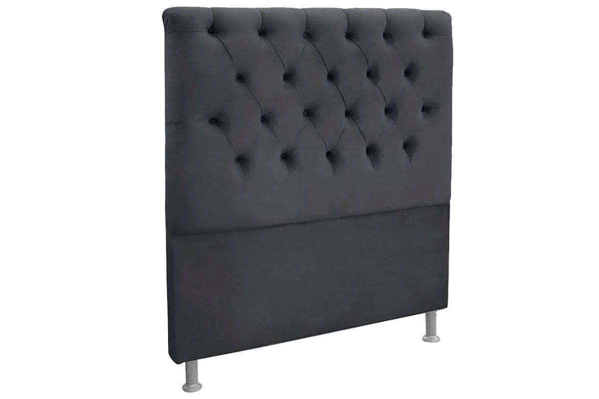 Cabeceira Box Estofada Simbal EmbaixatrizSolteiro - Suede Cinza