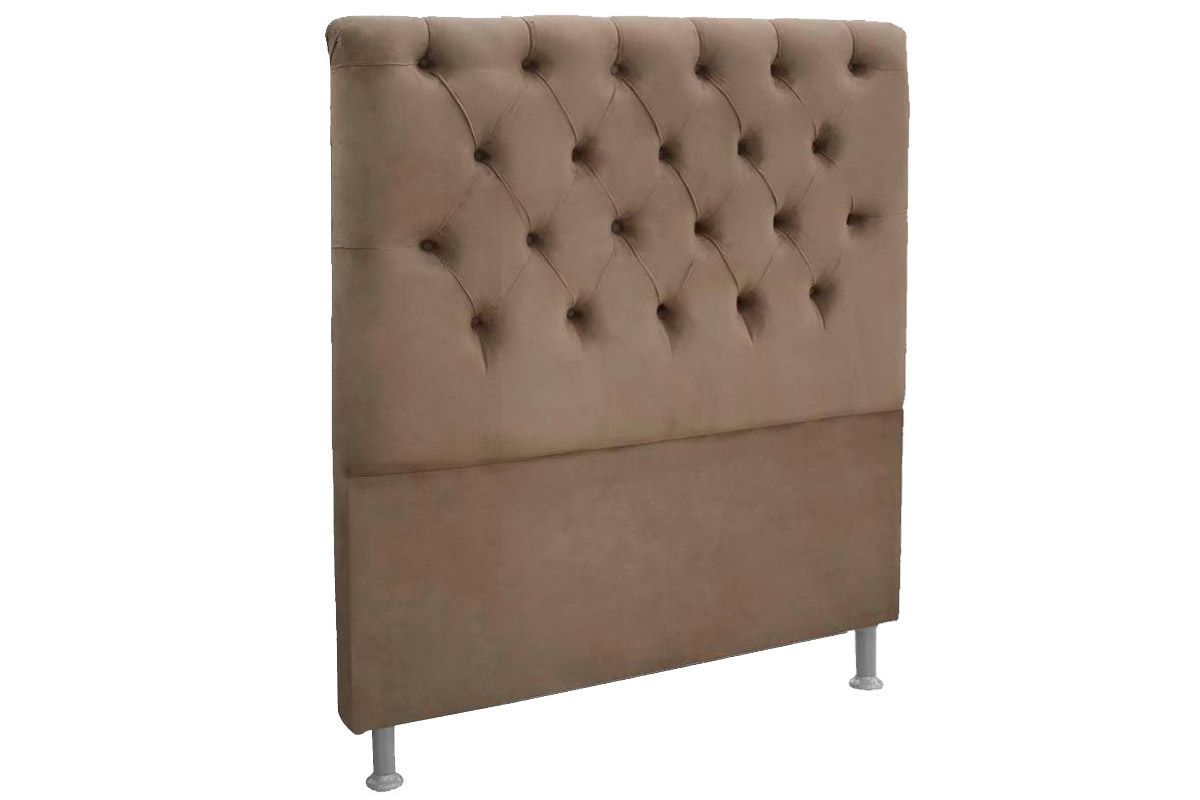 Cabeceira Box Estofada Simbal EmbaixatrizSolteiro - Suede Bege