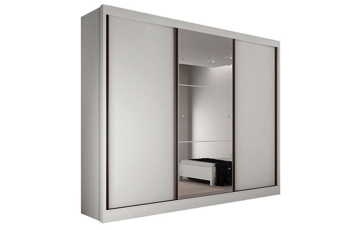 Guarda Roupa Casal 3 Portas Correr c/Esp 4Gavs Toulon Plus N. HorizonteNeve Guarda Roupa Casal 3 Portas Correr c/Esp 4Gavs Toulon Plus N. HorizonteNeve