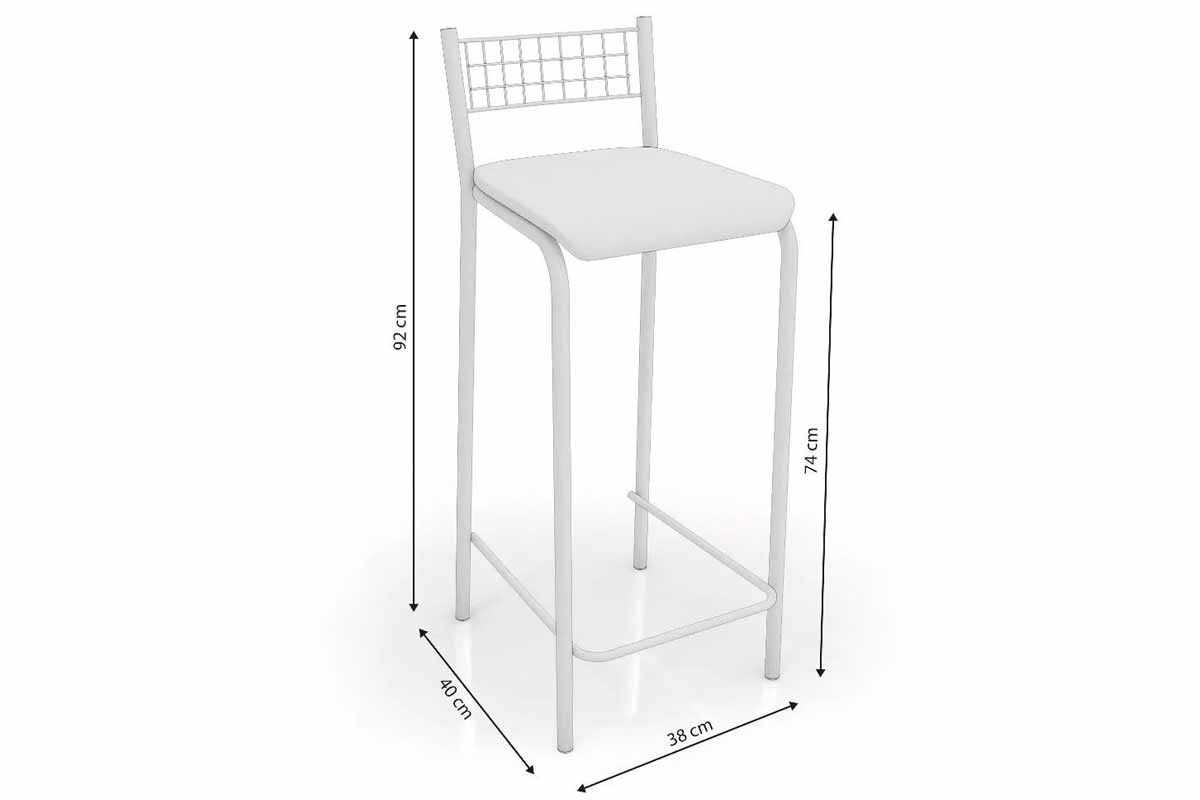Banqueta Sala de Jantar Gênova 2B705NK Aço Kit 2 Un Kappesberg Banqueta Sala de Jantar Gênova 2B705NK Aço Kit 2 Un Kappesberg