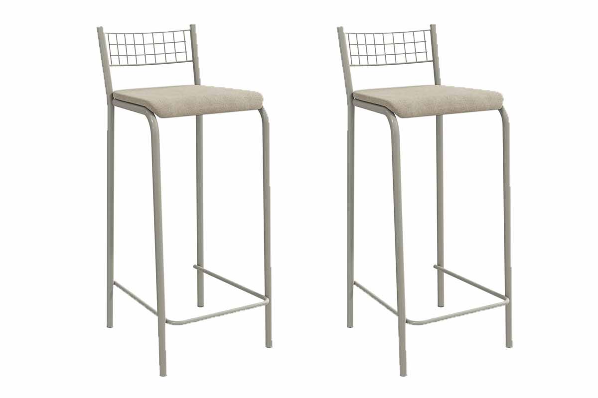 Banqueta Sala de Jantar Gênova 2B705NK Aço Kit 2 Un Kappesberg