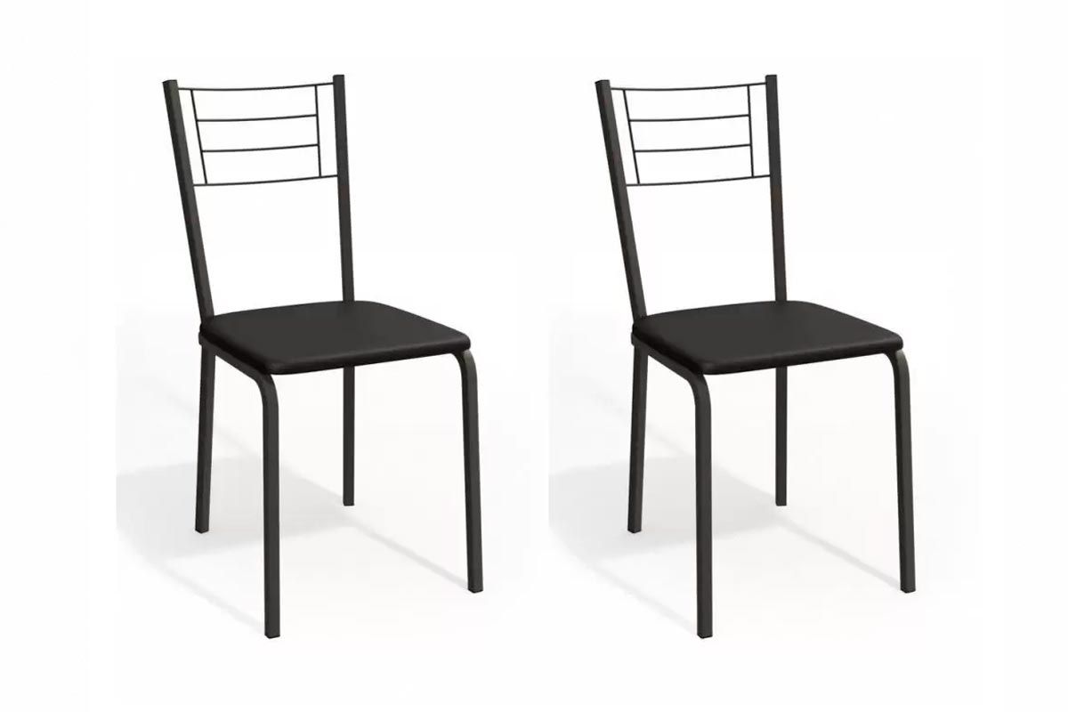 Cadeira Jantar Dubai 2B716PRF Kit 2 Un KappesbergPreto Fosco/Corano Preto 110 Cadeira Jantar Dubai 2B716PRF Kit 2 Un KappesbergPreto Fosco/Corano Preto 110