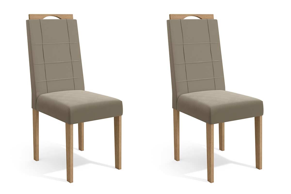 Cadeira Jantar Flora 2CAD150 Madeirado Kit 2 Un Kappesberg
