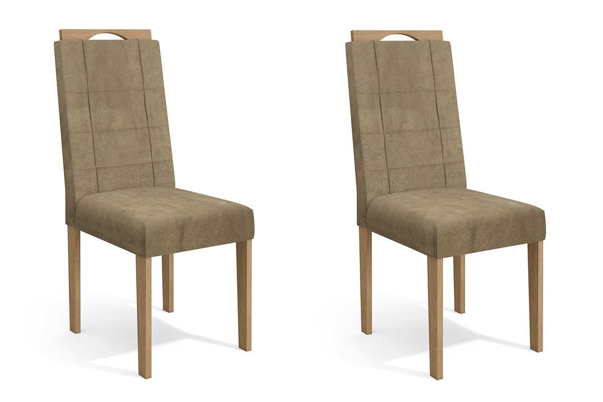 Cadeira Jantar Flora 2CAD150 Madeirado Kit 2 Un Kappesberg