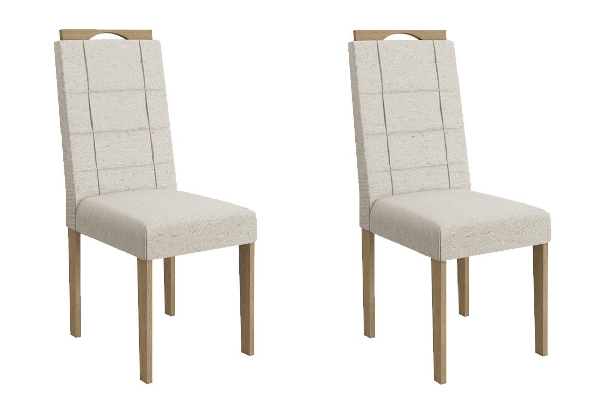 Cadeira Jantar Flora 2CAD150 Madeirado Kit 2 Un Kappesberg