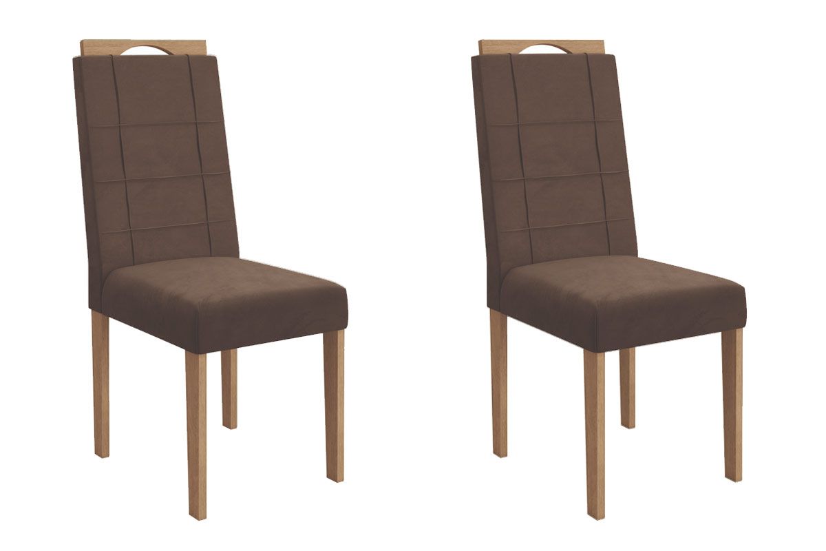 Cadeira Jantar Flora 2CAD150 Madeirado Kit 2 Un Kappesberg