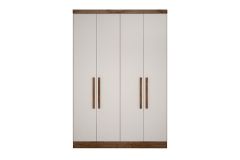Modulado de Quarto Guarda Roupa c/4 Portas e 3 Gavetas Rizon/Linea N. Horizonte - Cacau Canela/Fendi