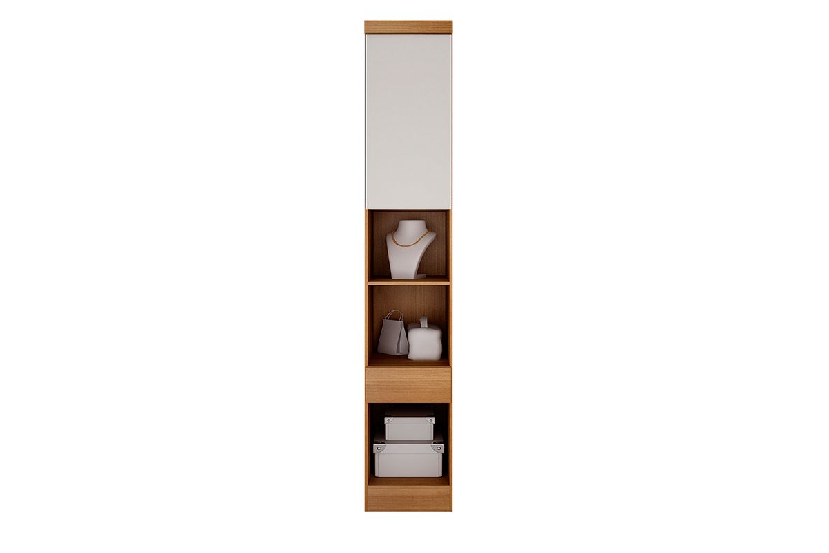Modulado de Quarto Armário Mesa de Cabeceira Rizon/Linea c/1 Porta e 1 Gaveta N. Horizonte