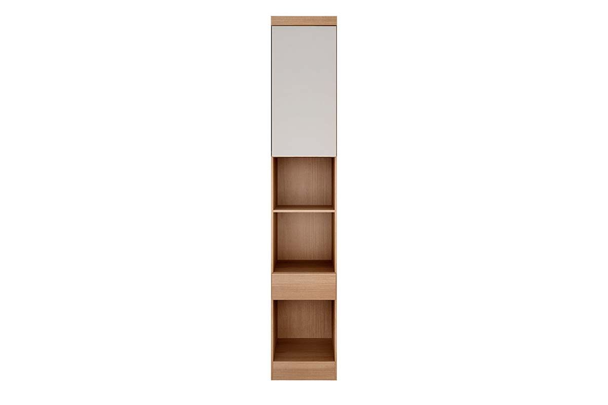 Modulado de Quarto Armário Mesa de Cabeceira Rizon/Linea c/1 Porta e 1 Gaveta N. Horizonte