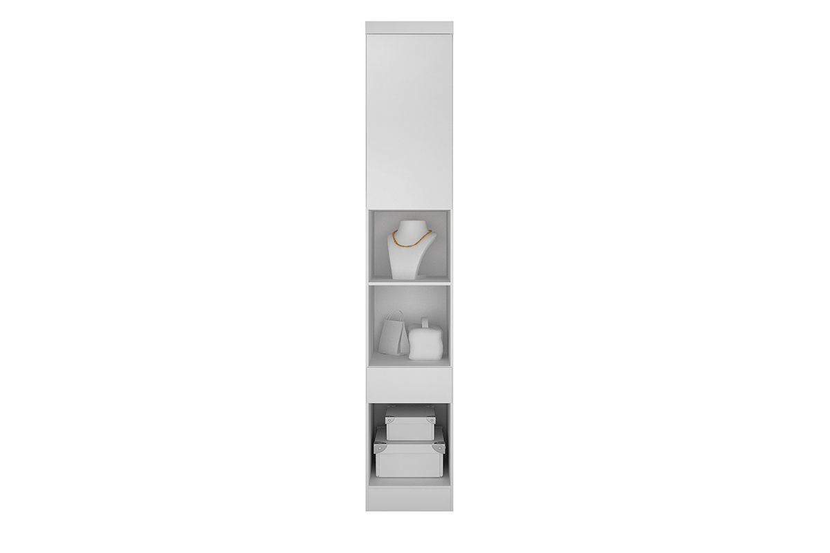 Modulado de Quarto Armário Mesa de Cabeceira Rizon/Linea c/1 Porta e 1 Gaveta N. Horizonte