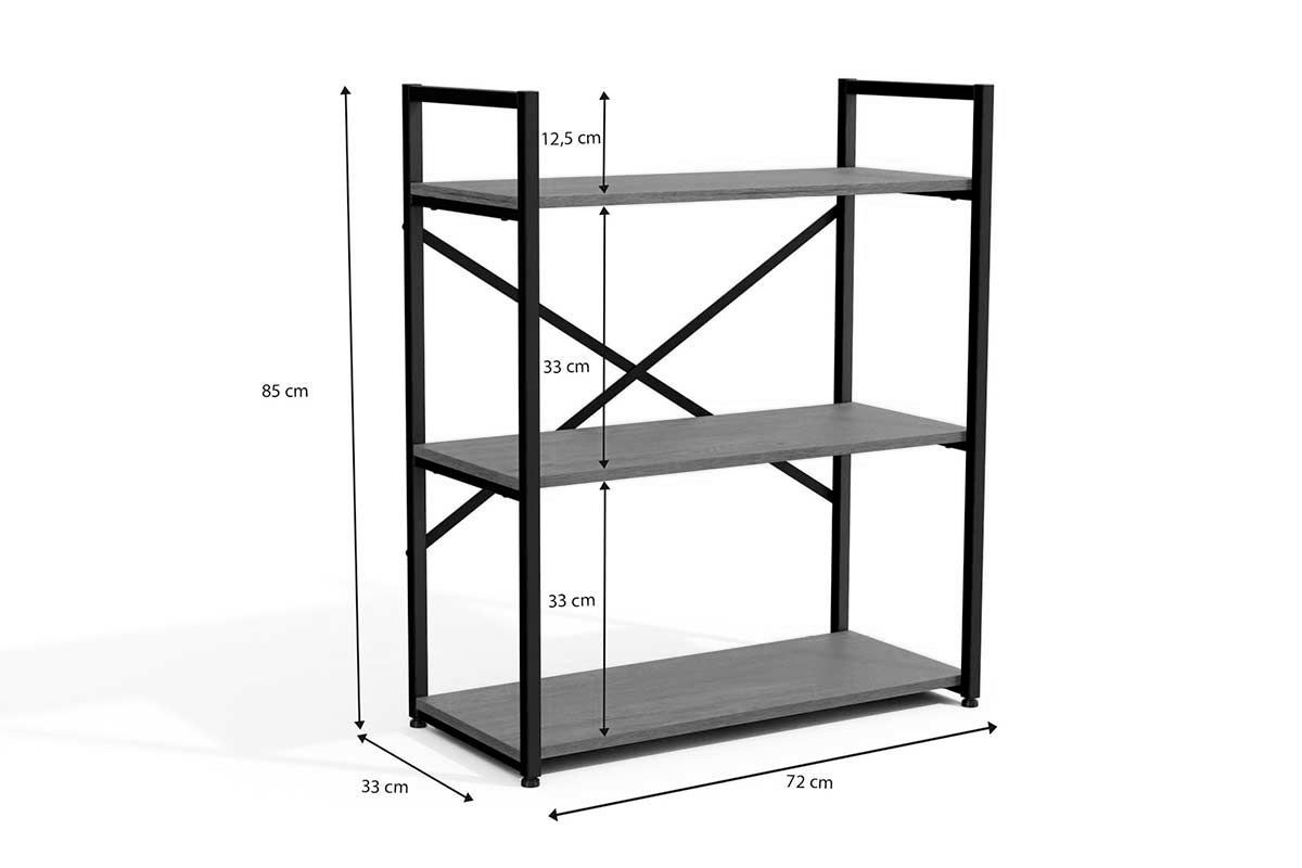 Estante p/ Sala Industrial Baixa LI007 85cm Kappesberg Estante p/ Sala Industrial Baixa LI007 85cm Kappesberg