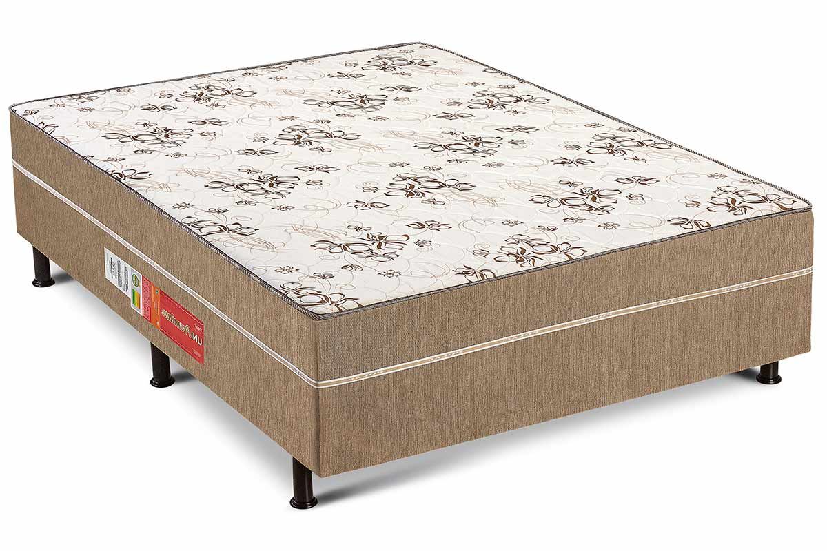 Cama Box Conjugado c/Colchão UniPremium Clean PolarCasal - 138x188x40