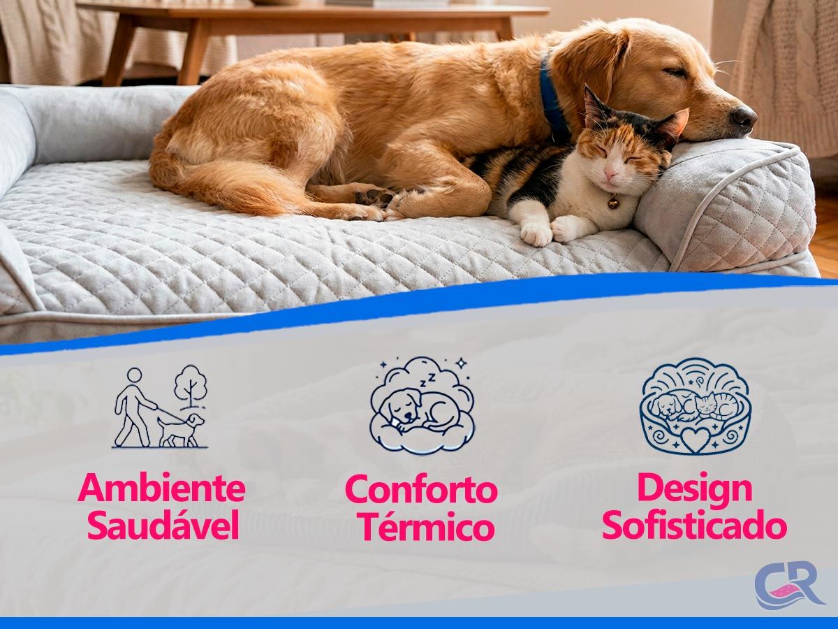 Cama Colchão p/ Cachorro e Gato OrtoPET Bege Ortobom