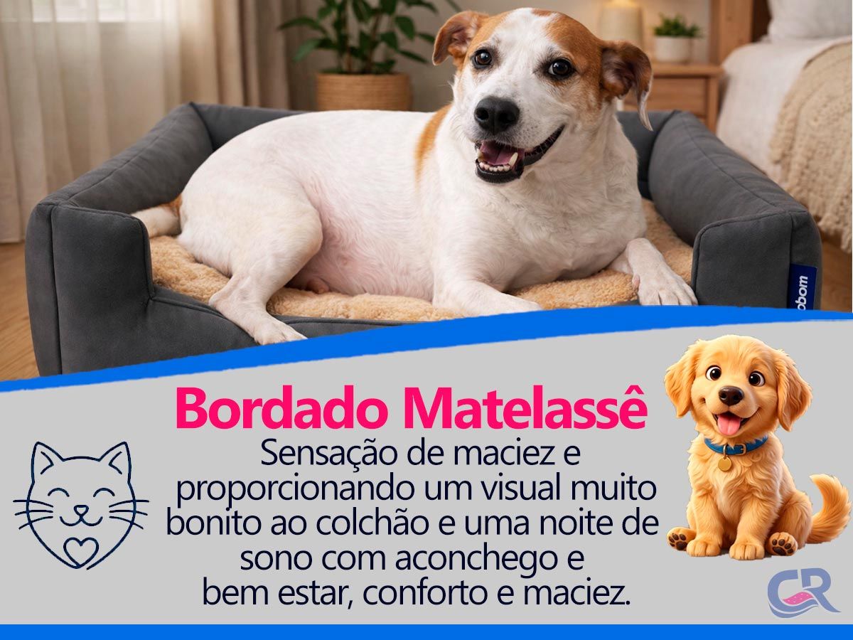 Cama Colchão p/ Cachorro e Gato Orto PET Bege Ortobom