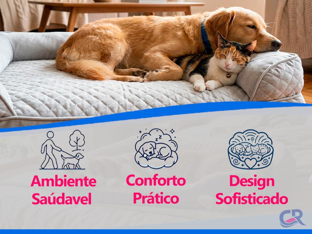 Cama Colchão p/ Cachorro e Gato Orto PET Bege Ortobom