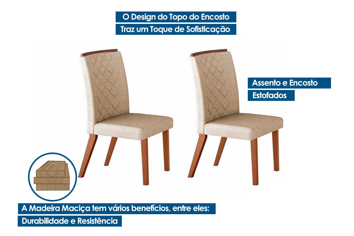 Cadeira Jantar Jade Kit 2Un Rufato